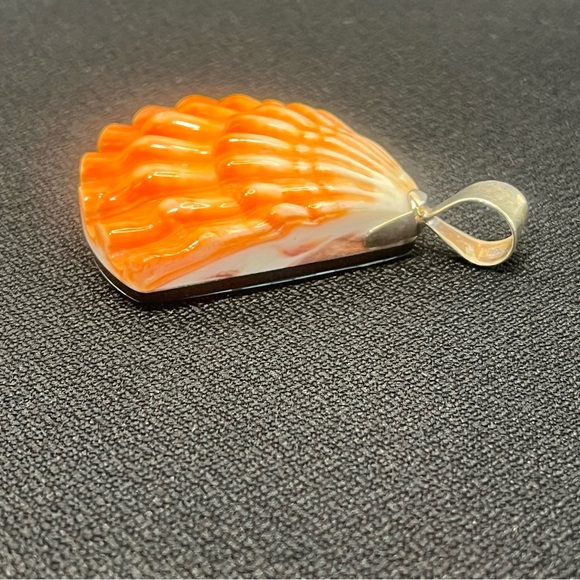 Jay King Lion’s Paw Shell & Turquoise Pendant - Picture 6 of 10